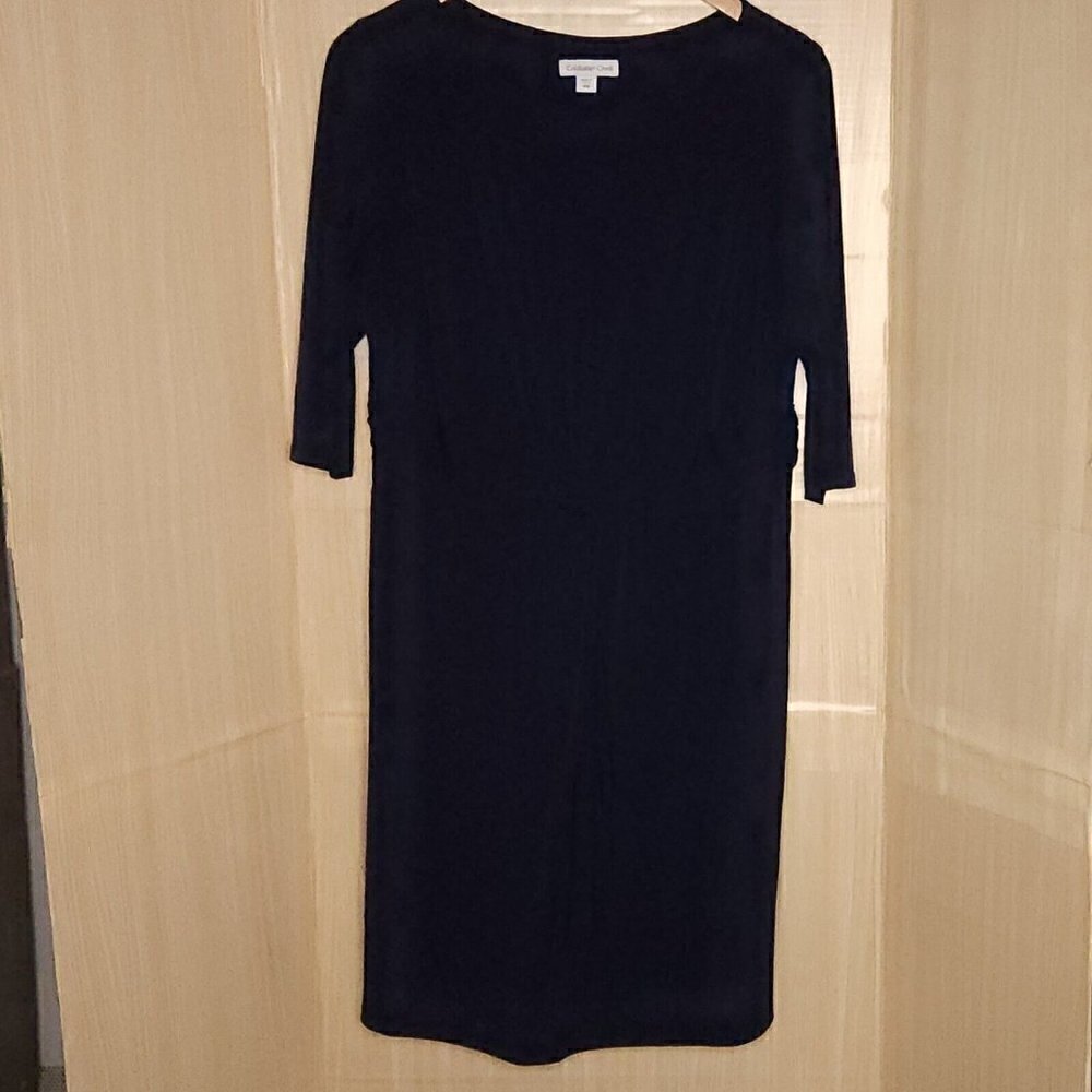 Coldwater Creek Navy Blue Stretchy Dress 18W - Picture 1 of 8